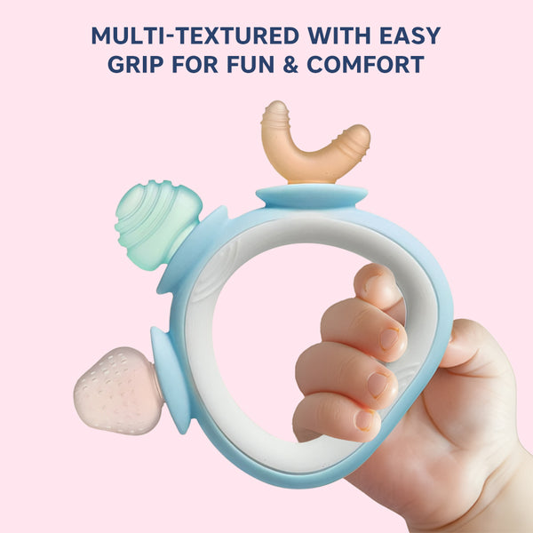 Silicone Baby Teether | BPA-Free Chew Toy | Pack of 1- Assorted