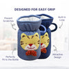 Soft Denim Baby Feeding Bottle Cover with Easy to Hold Strap - hopop.in