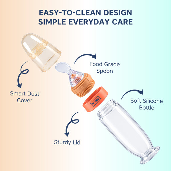 Soft Squeezy Silicone Spoon Food Feeder for Babies - 90ml