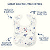 Easy-Clean Waterproof Baby Apron Bib with Crumb Catcher - Pack of 2