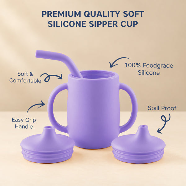 3-in-1 Sipper Cup with Spout & Straw - 210ml