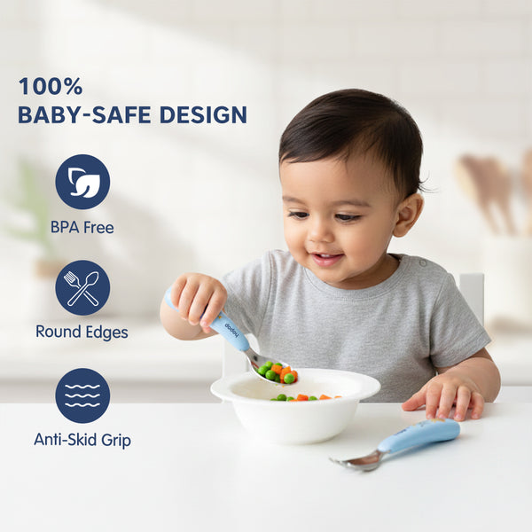 Stainless Steel Spoon & Fork Set with Travel Case – Portable & Durable Cutlery