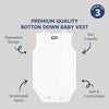"Pack of 3 baby sleeveless rompers – round neck cotton design for comfort"