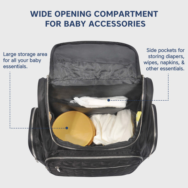 Hopop Portable & Stylish Baby Diaper Bag - Travel Friendly & Spacious