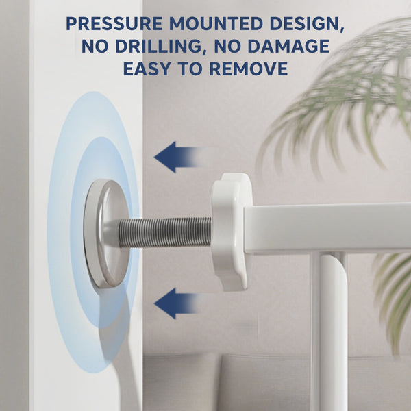 Hopop Baby Safety Gate for Kids with Two-Way Auto-Close - 75x85 Cm