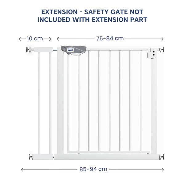 Adjustable baby gate extension piece – 10 cm width