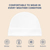 Hopop Soft & Comfortable Cotton Baby Caps - Pack of 3 (White)