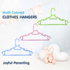 Hopop Multicolored Plastic Clothes Hangers for Baby & Kids – Pack of 10