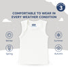 "Breathable baby vest set – 3 pack sleeveless envelope neck solid pattern