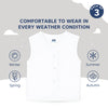 "Infant cotton vest – pack of 3 front open sleeveless vests for babies"