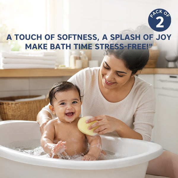 Soft & Gentle Baby Bath Sponge - Pack of 2