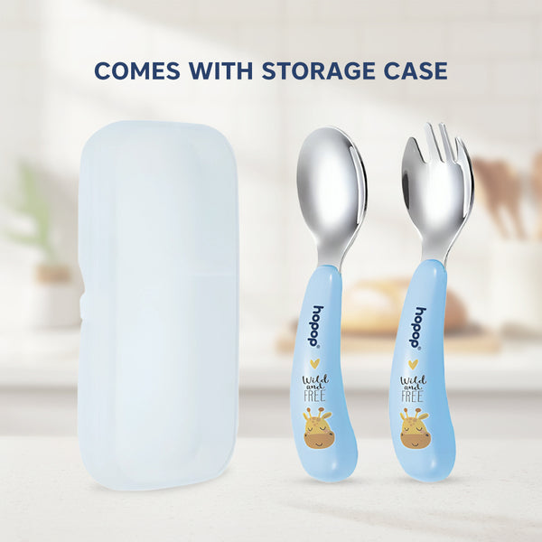 Stainless Steel Spoon & Fork Set with Travel Case – Portable & Durable Cutlery