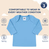 Hopop Baby Envelope Neck Full Sleeve Cotton Vest Pack of 3 - Multicolor