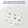 Easy-Clean Waterproof Baby Apron Bib with Crumb Catcher - Pack of 2