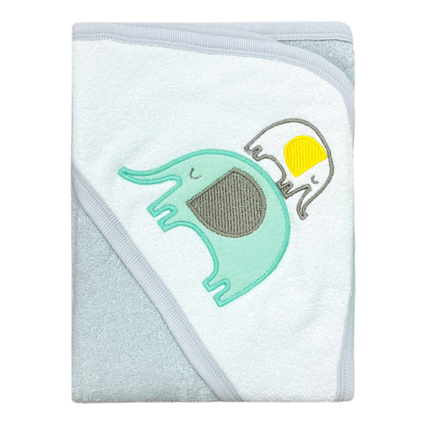 Hopop Soft & Absorbent Hooded Baby Bath Towel - Grey