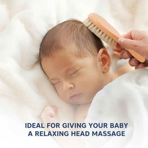 Natural Bristle Baby Wooden Brush & Comb Set - hopop.in