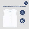 "Soft cotton baby vest set – sleeveless front open design, pack of 3"