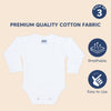 Hopop Baby Cotton Round Neck Full Sleeve Romper Pack of 3 - White