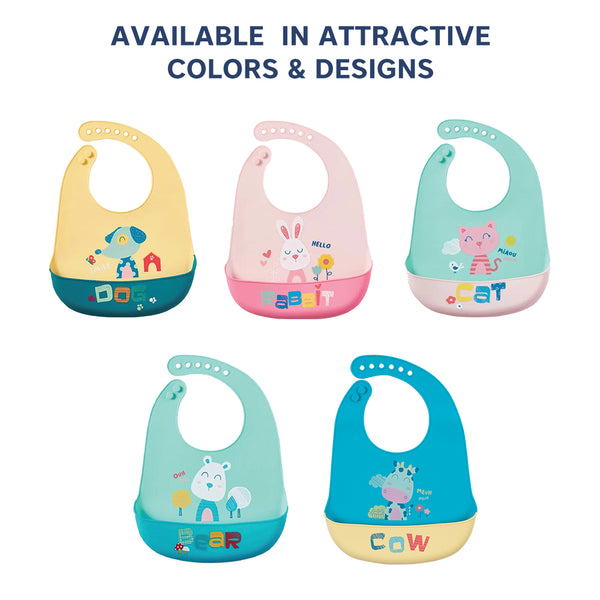 BPA-free food catcher bib for infants and toddlers
