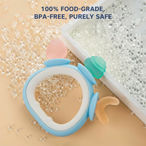 Hopop Silicone Baby Teether, BPA-Free Chew Toy - Assorted