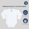 "Soft cotton baby rompers – full sleeve round neck, pack of 3 for daily wear"