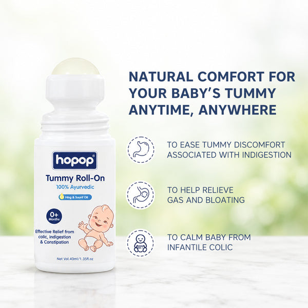 Tummy Roll On for Baby Colic Relief, Constipation & Indigestion - 40ml