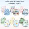 Easy-Clean Waterproof Crumb Catcher Baby Bib | Large - Pack of 2
