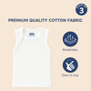 Baby Envelope Neck Sleeveless Solid Patterned Vest – Pack of 3