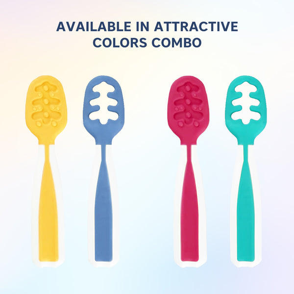 Hopop First Stage Baby Feeding Spoon - Soft, Safe & Easy to Hold