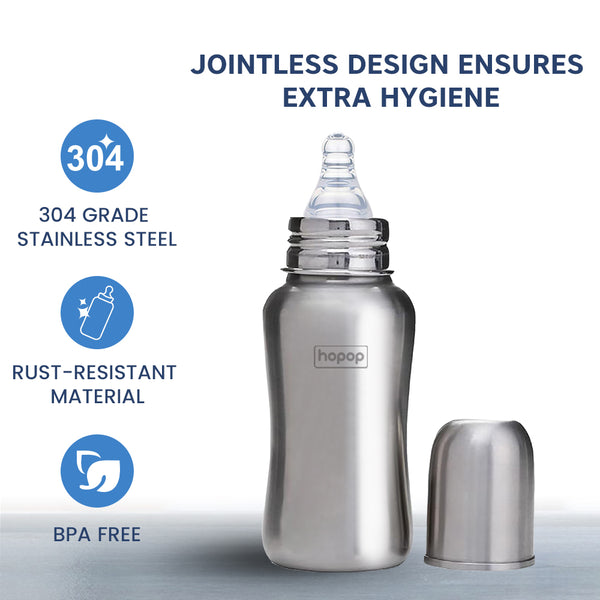 Baby Steel Feeding Bottle - hopop.in