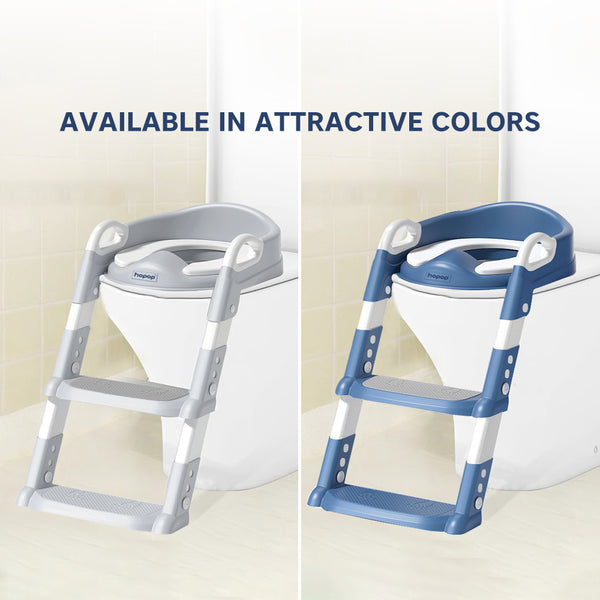 Step ladder potty seat on a white toilet