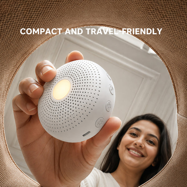 2 in 1 Portable Baby Sleep Sound Machine with Soothing Night Light