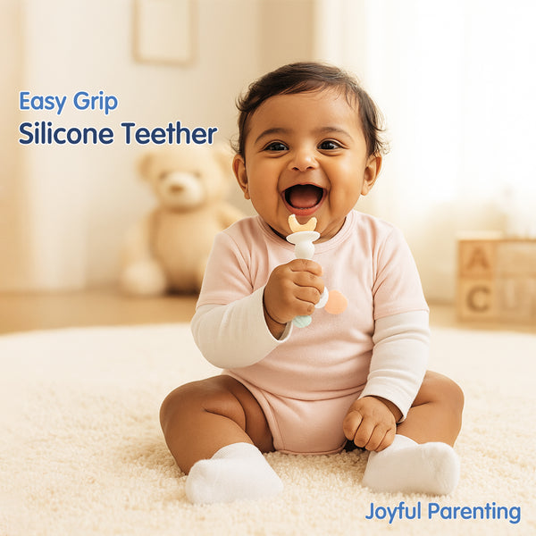 Silicone Baby Teether | Sensory Chew Toy for Gum Relief | Pack of 1- Assorted