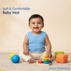 Baby Envelope Neck Sleeveless Vest – Pack of 3, Soft Cotton, Multicolor