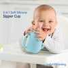 "Baby drinking cup – 3-in-1 spout and straw sipper, 210 ml"