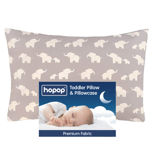 "Breathable cotton pillow for toddlers – comes with matching pillowcase"