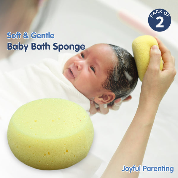 Hopop Soft & Gentle Baby Bath Sponge - Pack of 2