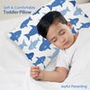 "Soft and breathable premium cotton toddler pillow with pillowcase"