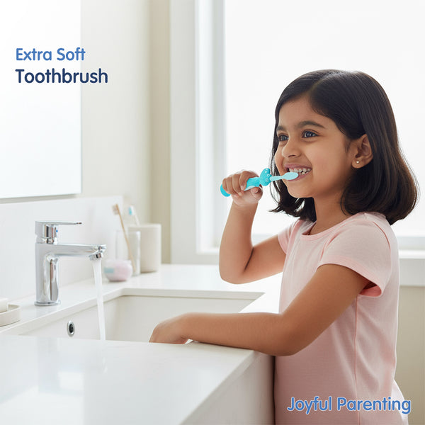 Kids Toothbrush for 3–8 Years | Extra Soft Bristles | Crocodile Design