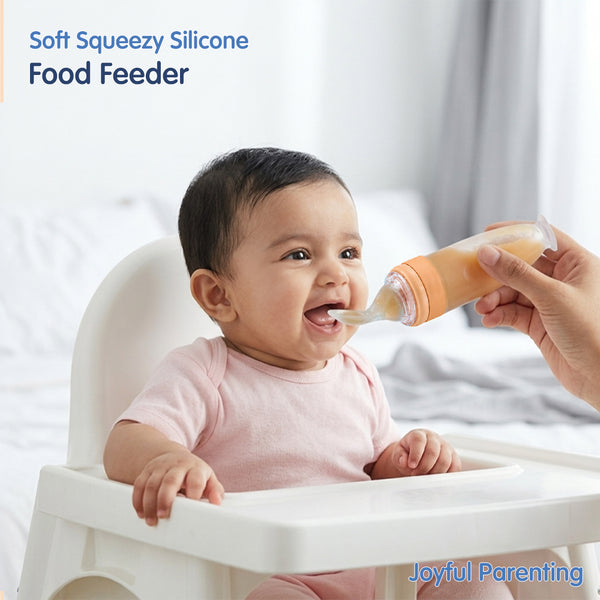Soft Squeezy Silicone Spoon Food Feeder for Babies - 90ml