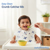 Easy-Clean Waterproof Baby Apron Bib with Crumb Catcher - Pack of 2