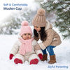 Baby Woolen Cap with Fur Lining, Cable Knit Design Warm Knitted Pom Pom Winter Beanie for Boys & Girls (0-1 Years)