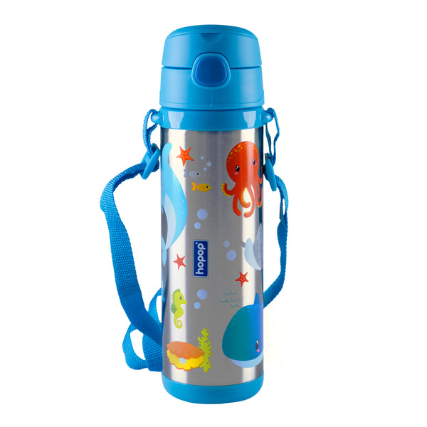 Insulated Stainless Steel Sipper Water Bottle for Kids - 480 ml - hopop.in