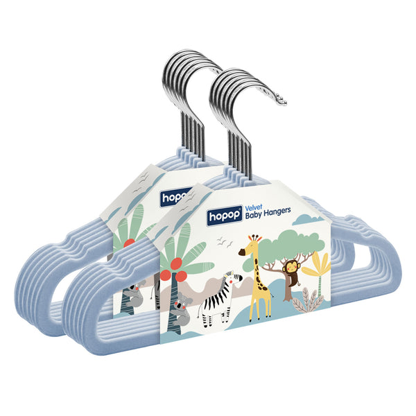 Soft non-slip hangers for baby garments – 12-pack