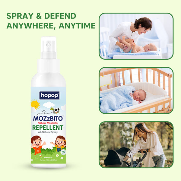 Chemical-free mosquito spray for children and family use