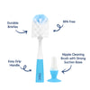 2-IN-1 Bottle & Nipple Cleaning Brush with Grooved Handle & Suction Base - hopop.in
