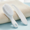 Soft Bristles Baby Comb & Brush Set – White