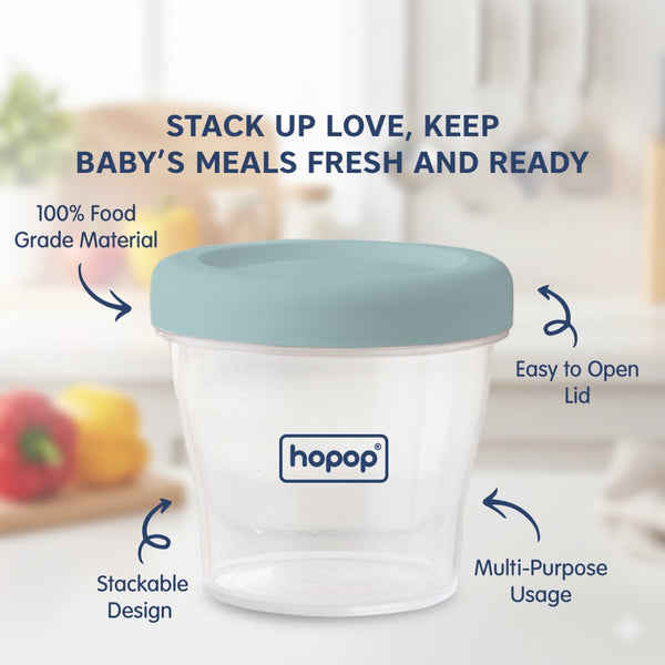 Hopop Baby Multi-Functional Food Storage Containers - Set of 4