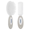 Baby soft bristle hair brush and rounded teeth comb set
