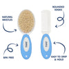 Hopop Baby Natural Bristle Hair Brush & Rounded Teeth Comb Set